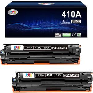 410A Black Toner Replacement for HP 410A CF410A Toner Fit for HP Color Pro MFP M477fnw,M477fdw M452dn,Color Laser Pro M477 M452 Printer Ink (2 Black)