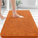 OLANLY Bathroom Rugs 30x20, Extra Soft Absorbent Chenille Bath Rugs, Rubber Backing Quick Dry, Machine Washable Bath Mats for Bathroom Floor, Tub and Shower, Home Decor Accessories, Clay