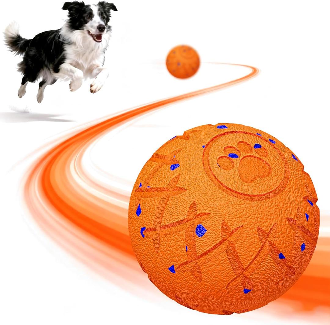 Interactive Dog Toys Dog Ball, Durable Motion Pet Toys for/Small/Medium/Large Dogs, Birthday Gifts, Automatic Moving, Bouncing and Rotating, E-TPU Material, IP54 Waterproof (Orange, Large)