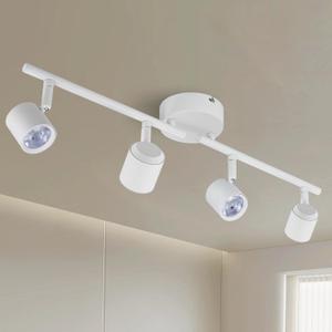 Arcfox 30W 4 Light LED Track Lighting Fixtures Ceiling Spotlight 3000K Warm White Dimmable Flexibly Rotatable Light Head ETL, 24, CRI90 for Kitchen Accent Task Lighting White (4 Head)