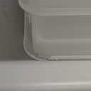 IRIS USA File Box, Plastic File Organizer with Lids for Letter/Legal File, Portable Document Box For Moving, Storage Bin with Durable and Secure Lid, Stackable Nestable BPA-Free, Clear 35 Qt. 4 Pack