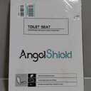 Angol Shiold Quiet-Close Molded Wood Toilet Seat with Non-Slip Adjustable Hinges, Anti-Pinch Bumpers, Easy Install & CleanBlack, Elongated 18.5''