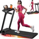 Aiteid Treadmill with Incline,3.0HP Small Treadmills for Home,Portable Electric Treadmill with Handles,Lightweight Walking Pad,Compact Running Treadmills,Walking Pad with Handle,300LBS Capacity (Black)