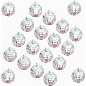 24 Pcs 2 inch Mirror Balls Disco Ball Ornaments for Christmas Tree Wedding Birthday Party Favor 24 Pcs 2 inch Mirror Balls Disco Ball Ornaments for Christmas Tree Wedding Birthday Party Favor