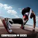 CHARMKING Compression Socks for Women & Men Circulation (3 Pairs) 15-20 mmHg is Best Support for Athletic Running Cycling (Large-X-Large, 20 Black/Rose Red/Blue)