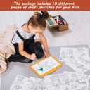 IMAGE A4 LED Tracing Pad for Kids, Rechargeable Light Up Drawing Tablet Board Children Portable Art Christmas Gift for Boys Girls Ages 6+(with 10 Traceable Sheets), Durable & Fun Creative Toy(Orange)