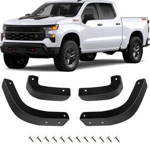 Mud Flap Delete Fit for Chevy Silverado 2019-2025,Mud Guards Mudflaps Delete Compatible with Chevrolet Silverado 1500 Accessories 2019-2025