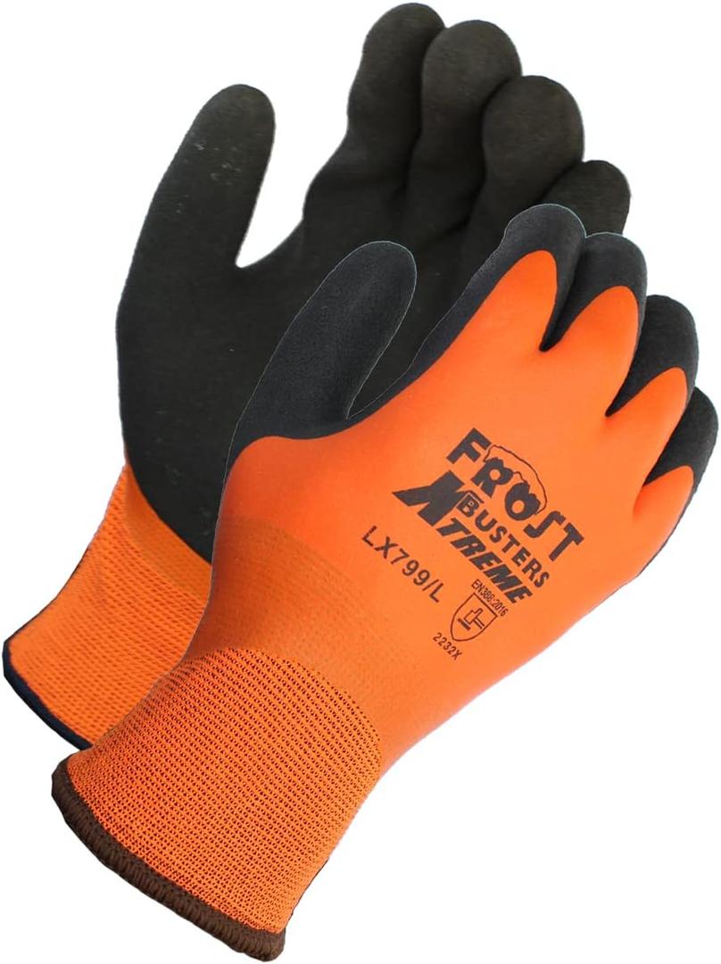 LX799 Waterproof Insulated Work Gloves, Freezer Gloves, Thermal Winter Work Gloves, Cold Weather, Firm Grip (Large (Pack of 1))