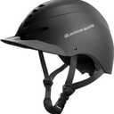 OutdoorMaster Equestrian Helmet, Horse Riding Helmet with Sun Visor and Excellent Ventilation, Adjustable Safe Helmet for Men, Women & Youth (Medium: 55-58 Cm | 6 7/8 - 7 1/4, Matte Black)