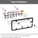 Transparent License Plate Cover and Frames, 2Pack Grey Clear Front and Rear License Plate Holder with Screws & Caps, Unbreakable Car Licence Plate Frame, Universal Fit for Most US Plates