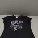 Sister Of The Birthday Girl Roller Stake Matching Family T-Shirt (Small, Black)