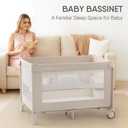 Obee Odee 4-in-1 Baby Bassinet with Playard, Napper Bassinet, Changing Table, Mosquito Net & Canopy, Storage and Toys for Newborn to Toddler
