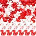 200 Pcs Red Ribbon Week Resin Ducks Bulk Say No to Drugs Item Red Ribbon Ducks for Public Charity Activities Supplies Event