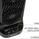 Holmes DuoBreeze Dual Blade 13 Desk Fan  Clean Breeze Technology, Adjustable Tilt Head, 3 Speeds, Space-Saving Design, Easy to Clean, 8-Hour Timer  Ideal for Home or Office Use (Black)