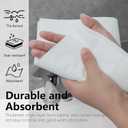 100 Pack Disposable Hand Towels for Bathroom, 12" x 17" White Napkins Linen-Feel Dinner Napkins, Paper Hand Towels for Bathroom Kitchen Party Wedding by GzfunTeng