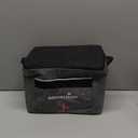 small Gray lunch bag, white logo, 4 pack