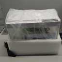 Fish Tank 2.4 Gallon Aquarium Kit with Humidifier 7-Color Auto-Looping 3 in 1 Quiet Pump with Filteration & Oxygenation & Circulation, Temperature Display, HD Glass (White)