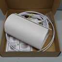 Plug in Pendant Light, 15 FT Hanging Lamp with Plug in Cord, On/Off Switch, Pendant Lighting with Fabric Shade, Hanging Light Fixture for Living Room, Bedroom, Dining Room, Kitchen (White)