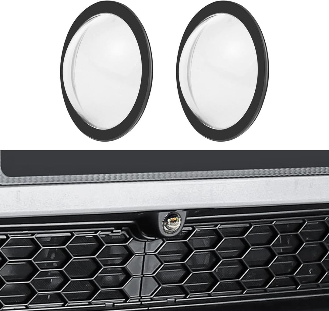 2Pcs Lens Guard PC Protective Cover Kits for Tesla from 2025Cybertruck / 2025 Model Y Juniper / 2025 Model S / 2025 Model 3 Front Bumper Camera