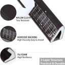 Hungbak Peel and Stick Door Seal Strip V-Shaped, Self Adhesive Draft Stopper Weatherstrip for Window Gaps, Dustproof, Waterproof, Soundproof & Thermal Insulation (Black, 19.7ft x 0.59in x 0.67in)