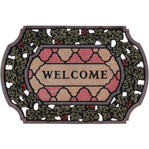 CHICHIC Entrance Door Mat Large 24 x 36 Inch Entry Way Doormat Front Door Rugs Outdoors Heavy Duty Welcome Mat Non Slip Rubber Back Low Profile for Garage, Patio, High Traffic Area, Small Flower