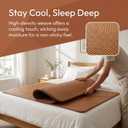 Natural Cool PE Rattan Woven Cooling Mat, Breathable Summer Bed Sheet for Queen Size Bed, Foldable Tatami Floor Pad, Easy to Clean & Durable for Bedroom, Living Room, Guest Room,Brown (60 * 80inch)