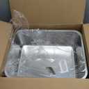 Stainless Steel Cat Litter Box High Side Cats Toilet Metal Kitten Litter Pan, Pet Cleaning Tool for Big and Small Cats, Rabbits, Splash-Proof and Non-Stick Cat Poop Box odorless 17.7"x13.8"x5.9"