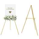 MEEDEN Wooden Easel Stand for Display: Gold Wood Tripod for Poster Board