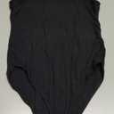 MANGOPOP Women's Tank Top Bodysuit Scoop Neck Sleeveless Body suit Sexy Backless Ribbed Tops, Size: Large, Black