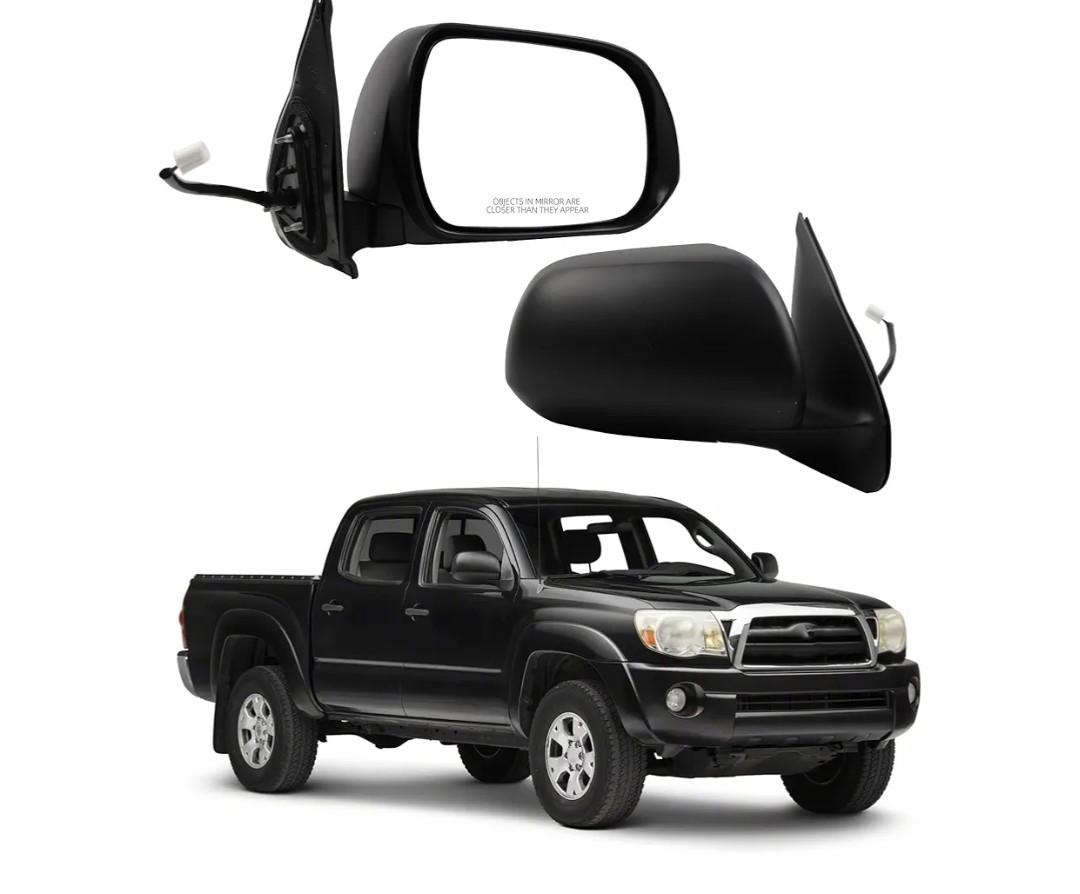 Dasbecan Passenger Side Mirror Compatible With 2005-2011 Toyota Tacoma Right Mirror With Manual Folding/Power Glass Replaces# TO1321256 Matte Black (3pins)