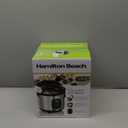 Hamilton Beach Digital Programmable Rice Cooker & Food Steamer, 8 Cups Cooked (4 Uncooked), With Steam & Rinse Basket, Stainless Steel (37518)