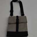 SUNNY BIRD Insulated Lunch Bag Rolltop Lunch Box Tote Bag for Women, Men, Adults and Teens (Grey and black)