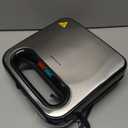 OVENTE Electric Sandwich Maker with Non-Stick Plates, Indicator Lights, Cool Touch Handle, Easy to Clean and Store, Perfect for Cooking Breakfast, Grilled Cheese, Tuna Melts and Snacks, Black GPS401B