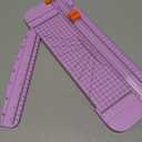 Evteck Paper Cutter 12 Inch Paper Trimmer Slider Crafting Scrapbooking Supplies for A4 Vinyl Photo Cardstock with Security Blade and Foldable Ruler (Purple)