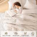 MUXHOMO 7 Pieces Queen Comforter Set, Seersucker Bed in a Bag Queen Size, All Season Luxury Bedding Set with Comforter, Flat Sheet, Fitted Sheet, Pillowcases & Shams, Beige