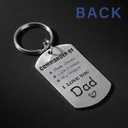 8 x Dad Christmas Gifts from Daughter son - Cool Birthday Father's Day Christmas Gift Idea for Dad - Meaningful Engraved Stainless Steel Keychain Keyring for Father Daddy Papa Presents