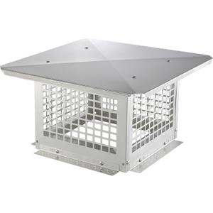 VEVOR 12x12 inch Chimney Cap - 304 Stainless Steel Fireplace Cover, Stable & Easy to Install with Practical Accessories, for Outside Clay Flue & Mesh Flue Covers, Silver