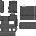 Floor Mats Cargo Liner Set for 2015-2020 Chevy Tahoe & GMC Yukon
(Only 7 Seats & Bucket Seat, Not XL), Custom Fit, All Weather Protection, Anti-Slip, Heavy Durable, TPE, Accessories, Black