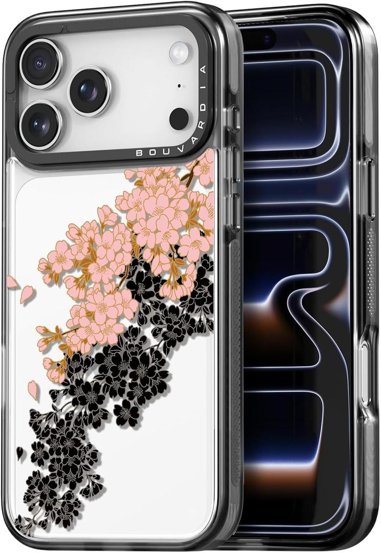 Bouvardia for iPhone 17 Pro Max Case, Cute Girly Design for Women, Shockproof & Aesthetic, Floral: Sakura