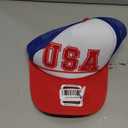 MIRMARU USA Patriotic-Themed Heat Printed 5 Panel Foam Trucker Hat with Mesh Back for Men and Women