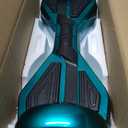 Starship Hoverboard with Bluetooth Speaker, Chrome Color Self Balancing Scooters with Science Fiction Design and 6.5 inch LED Wheels (Chrome Turquoise)