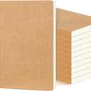 Zhanmai 10 Pack A5 Journal Refill 5.5 x 8.2'' Refillable Notebook Inserts A5 Paper Refill Kraft Travelers Journal Notebooks for Office School Writing Supplies, 100 Sheets/200 Pages(Ruled Lined)