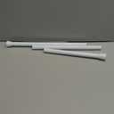 White Tension Curtain Rod for Windows 28 to 48 inch, Adjustable Expandable Pressure Spring Curtain Rod No Drilling, 7/8" Curtain Rod for Bedroom Doorway Closet Door