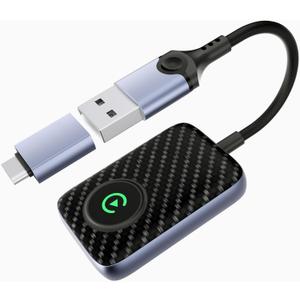 Wireless CarPlay Adapter 2024 Upgraded, Converts Factory Wired CarPlay to Wireless, Plug and Play Car Play Wireless Adapter, Compatible with iPhone Multi-User Seamless Connection