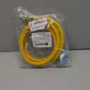 72" Flexible Gas Line Hose,Appliance Gas Line with Connector 1 2" MIP 1/2"FIP Fitting OD(1/2" ID) Gas Range Connector Kit for Stove,Gas Stove,Dryer,Water Heater By MIFLUS