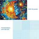 3 x 300 Piece Puzzles for Adults,Cool Solar and MoonPuzzle for Adults Kids Seniors,Recycled Cardboard Unique Flowers Puzzle 300 Piece,Challenging Family Game Great Gift for Family Friends,20.5 x 15 in