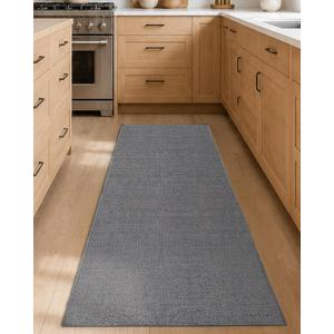 Color&Geometry Kitchen Rugs and Mats Non Slip Washable, Absorbent,Woven Kitchen Runner Rug Easy to Clean Kitchen Floor Mats for in Front of Sink, Laundry Room, Hallway, 24"x72", Light Grey