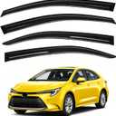 Corolla Rain Guards - Window Visors for Toyota Corolla Sedan 2019-2025 2026, Out-Channel Side Window Rain Guards for Corolla Accessories, 4PCS, Black, Car Accessories