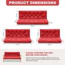 Porch Swing Cushions,Outdoor Cushions 3 Seater Replacement with Backrest, Waterproof Thickened Bench Cushion with Ties for Porch, Patio,Outdoor, Backyard and Garden (Red 60 * 40 in), 60x 40 Inches