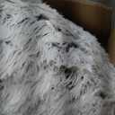 Bedsure Calming Dog Bed for Extra Large Dogs - Donut Washable Large Pet Bed, 45 inches Anti-Slip Round Fluffy Plush Faux Fur Dog Bed, Fits up to 120 lbs Pets, Frost Grey
